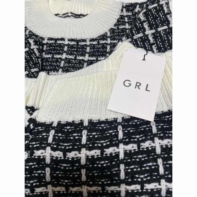 GRL(グレイル)のツイード編み　バックスリット　ニット　トップス レディースのトップス(ニット/セーター)の商品写真