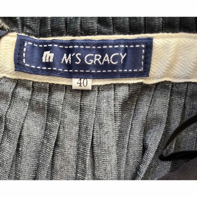 M'S GRACY(エムズグレイシー)のM'S GRACY エムズグレイシー　デニムスカート＋組曲タフタスカート合計2点 レディースのスカート(ひざ丈スカート)の商品写真