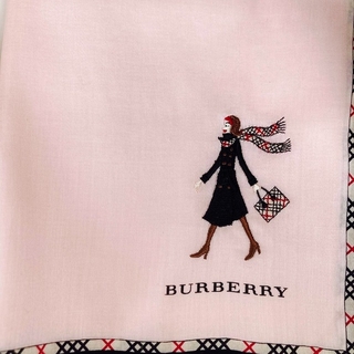 バーバリー(BURBERRY)の新品　バーバリー　女の子の刺繍入り大判ハンカチ　レア(ハンカチ)