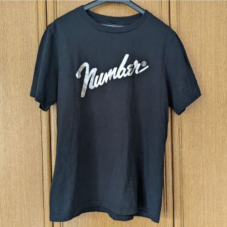 ナンバーナイン(NUMBER (N)INE)のナンバーナイン 半袖Tシャツ フェンダーロゴ　黒色　銀色　シルバー　2　日本製(Tシャツ/カットソー(半袖/袖なし))