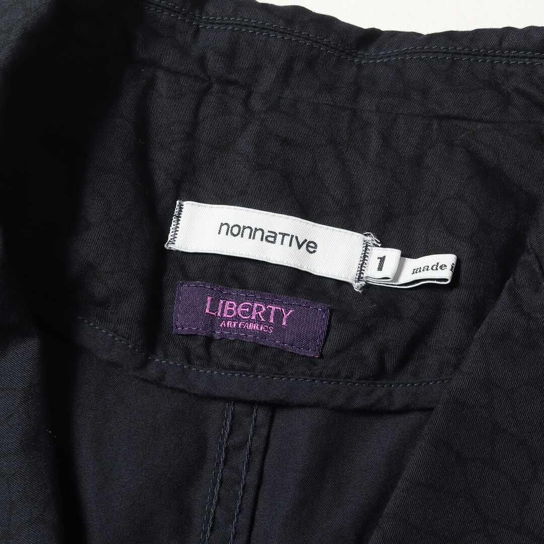 NONNATIVE ノンネイティブ ジャケット LIBERTY リバティー 総柄 ファブリック コットン 3つボタン テーラードジャケット  MANAGER JACKET COTTON TWILL LIBERTY PRINT OVERDYED/NN-J3306 18SS ネイビー 紺 1  アウター ...