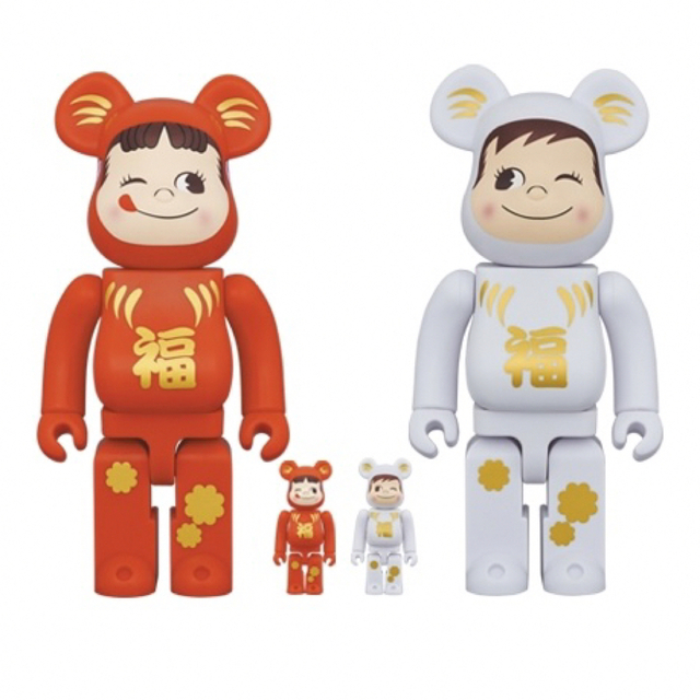 be@rbrick 達磨 ペコちゃん & ポコちゃん 100% & 400%