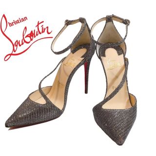 クリスチャンルブタン(Christian Louboutin)の新品 クリスチャン・ルブタン パンプス ストラップ パンプス グレー グリッター(ハイヒール/パンプス)