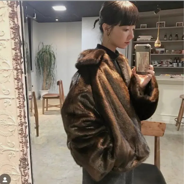 LEINWANDE Faux Fur Jacket ファー コート