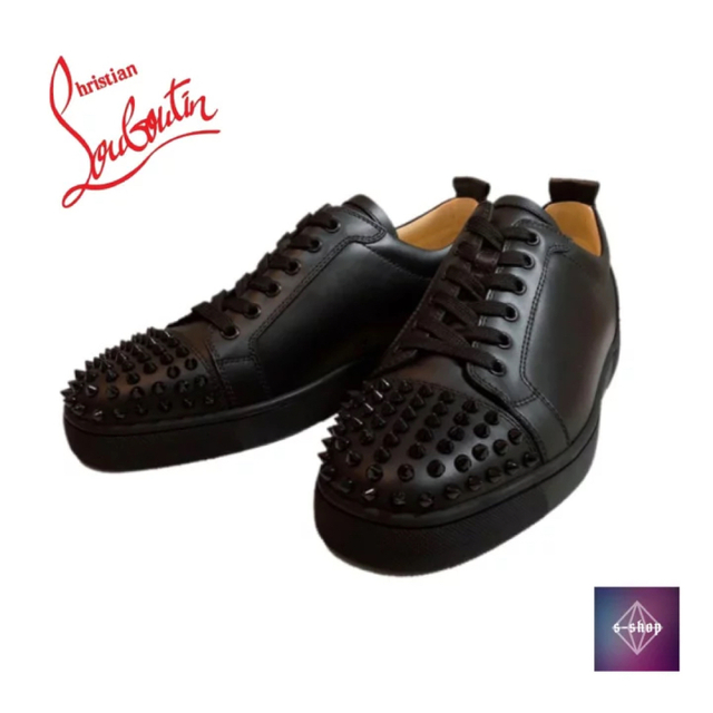 Christian Louboutin - 新品 ルブタン スタッズ BLACK 黒 スニーカー 靴 メンズ シンプル
