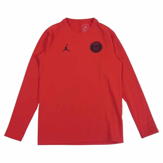 NIKE ナイキ カットソー SP190710HSE JORDAN × PARIS SAINT GERMAIN ジョーダン パリ サンジェルマンハーフジップ Tシャツ   レッド系 S