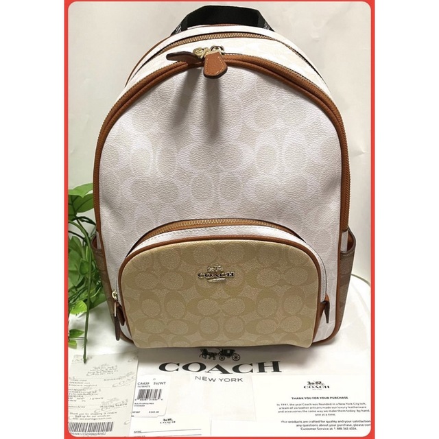 【新品・人気】COACH リュック バッグパック シグネチャー ホワイト