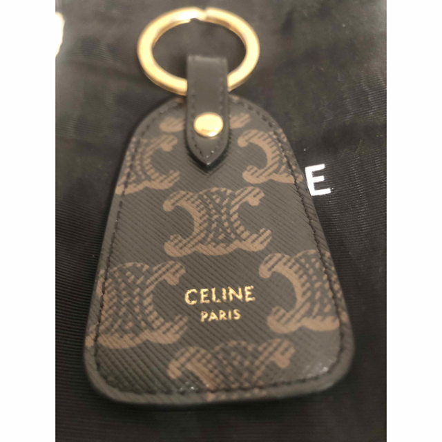 celine(セリーヌ)のキーホルダー / トリオンフキャンバス & カーフスキン ブラック レディースのファッション小物(キーホルダー)の商品写真