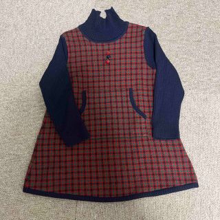 キッズ服女の子用(90cm~)familiar ニット　ワンピース　100