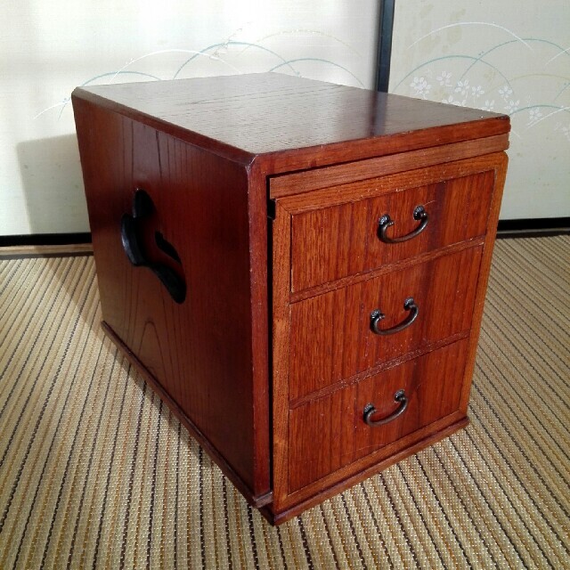 ☆a879、木製　折りたたみ文机　文机　昭和レトロ　裁縫箱　ソーイングボックス