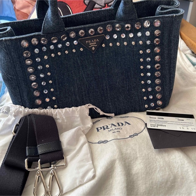 PRADA プラダ カナパ ビジュー トートバッグ www.gwcl.com.gh
