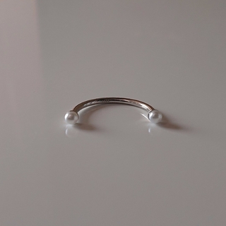 p23 Sterling silver half ring(リング(指輪))