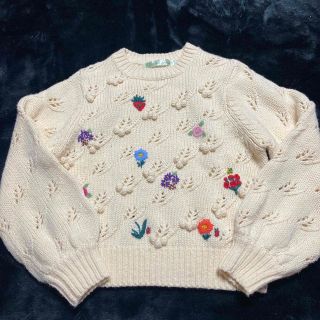 チャイルドウーマン(CHILD WOMAN)のCHILD WOMAN 刺繍　ニットセーター(ニット/セーター)