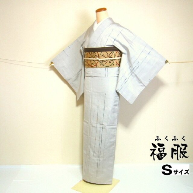 すぐに使える30%OFFクーポン/ 付け下げ 正絹 薄グレー地に木賊