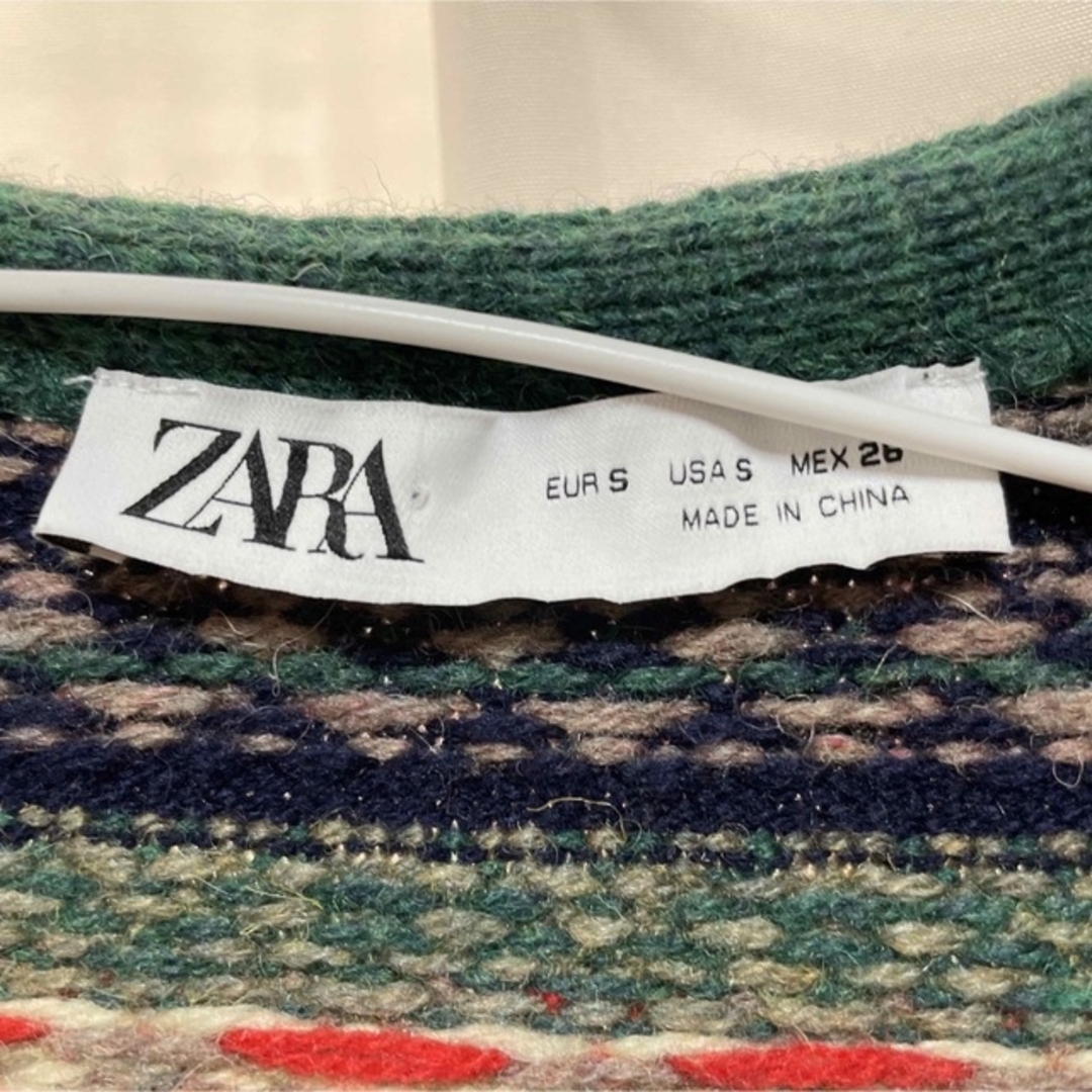 ZARA(ザラ)のコムドットせいらちゃん着用 ZARA ウールブレンド ジャカード ウエストコート レディースのトップス(ベスト/ジレ)の商品写真