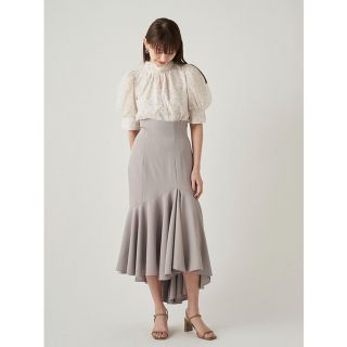 スナイデル(SNIDEL)の新品タグ付き♡ ハイウエストヘムボリュームスカート♡サイズ0(ロングスカート)