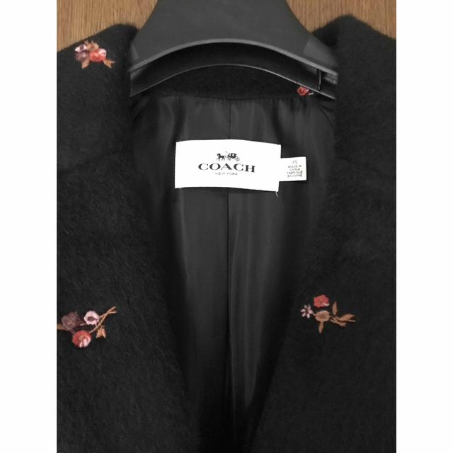 クリスマスファッション COACH 定価19万　新品☆コーチ　モヘヤ混　小花柄コート - ロングコート