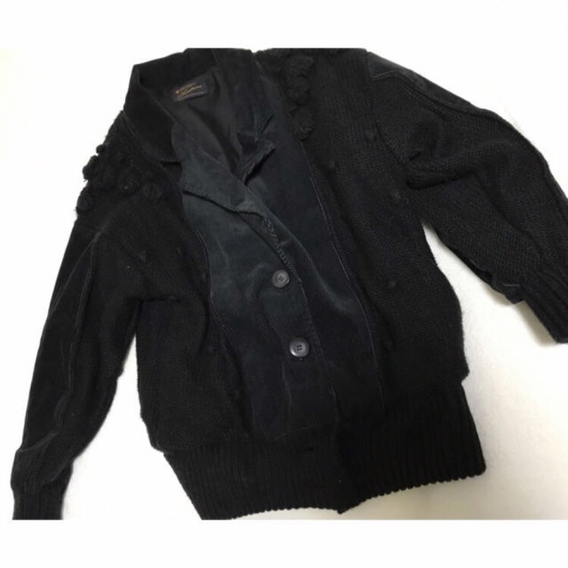 Kastane(カスタネ)のkastane  ニットブルゾン ブラック レディースのジャケット/アウター(ブルゾン)の商品写真