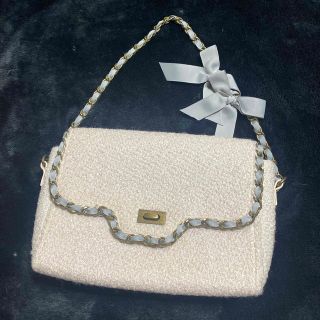 ローラアシュレイ(LAURA ASHLEY)のLAURA ASHLEY プードル　バッグ　リボン(ハンドバッグ)