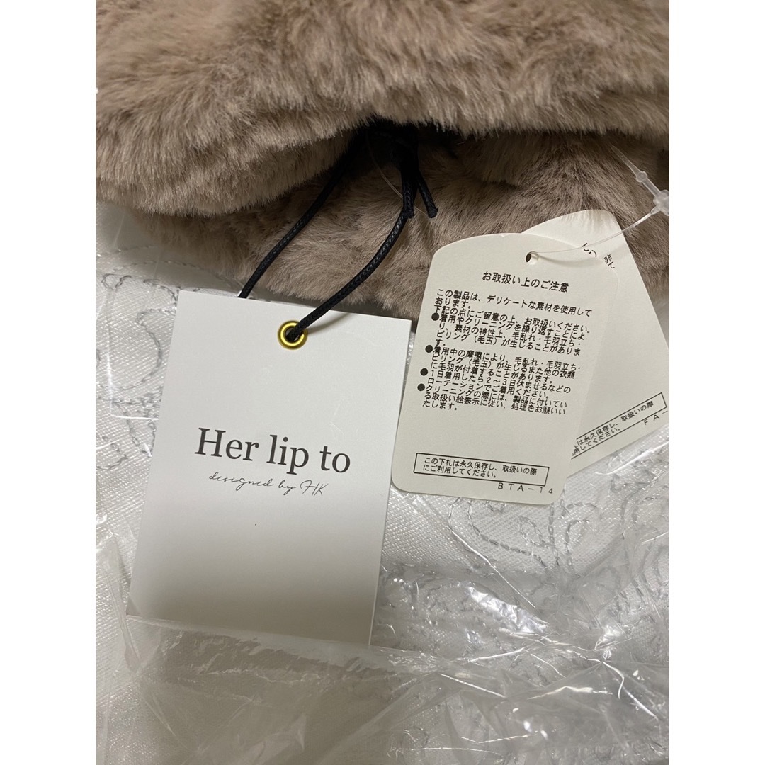 Her lip to(ハーリップトゥ)のherlipto ファーコート レディースのジャケット/アウター(毛皮/ファーコート)の商品写真