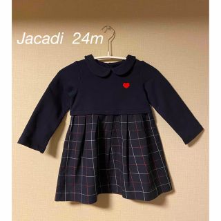 ジャカディ(Jacadi)の【Jacadi】ワンピース　キッズ　ネイビー　2歳　24m(ワンピース)