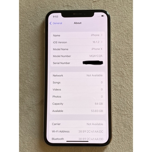 iPhone X Silver 64 GB SIMフリー