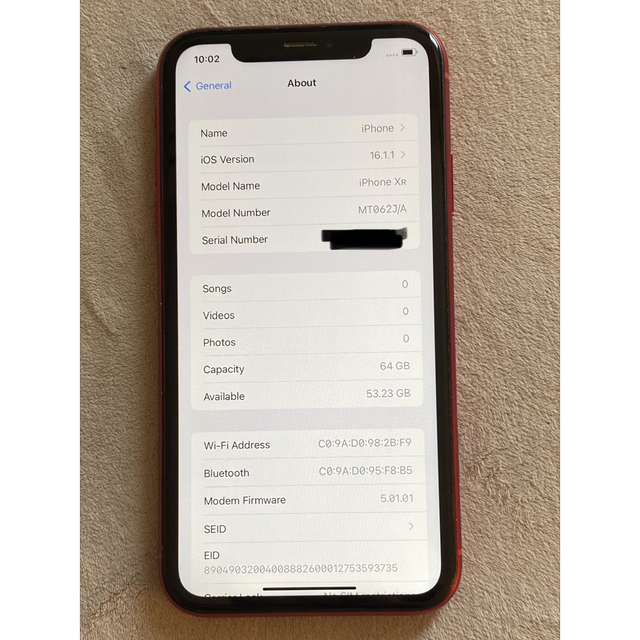 iPhone XR Red 64GB SIMフリー(x2)なし