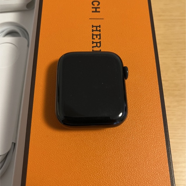 Apple Watch(アップルウォッチ)のApple Watch 6 HERMES 黒44mm AppleCare+ メンズの時計(腕時計(デジタル))の商品写真