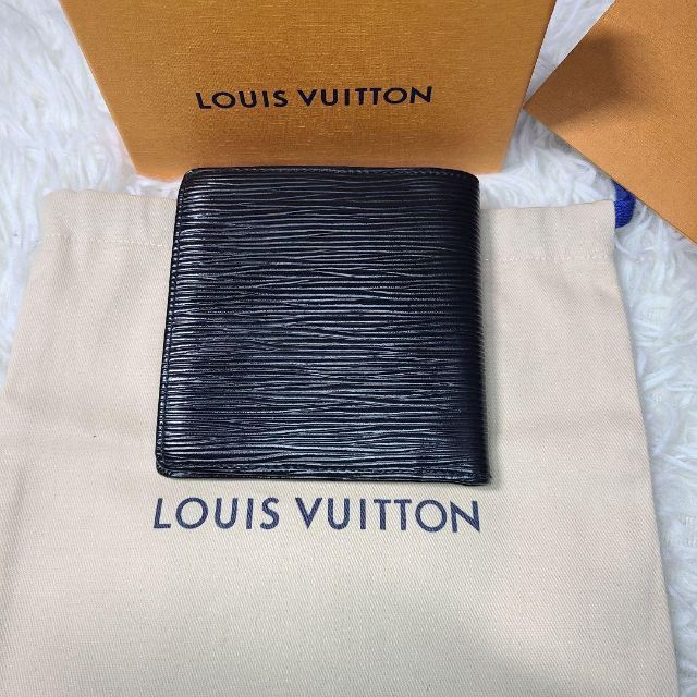 ルイヴィトン LOUIS VUITTON エピ 黒ブラック 二つ折り財布 www