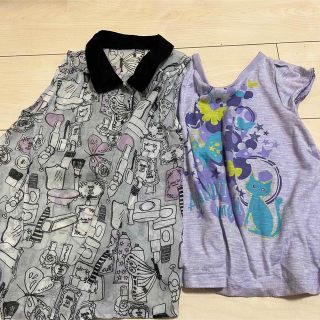 アナスイミニ(ANNA SUI mini)のアナスイミニ  半袖Tシャツ　ノースリーブ シャツ　100 セット(Tシャツ/カットソー)