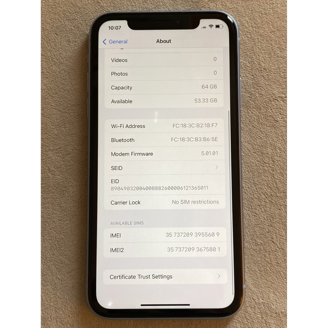 Apple - iPhone XR Blue 64 GB SIMフリーの通販 by CO CO|アップル