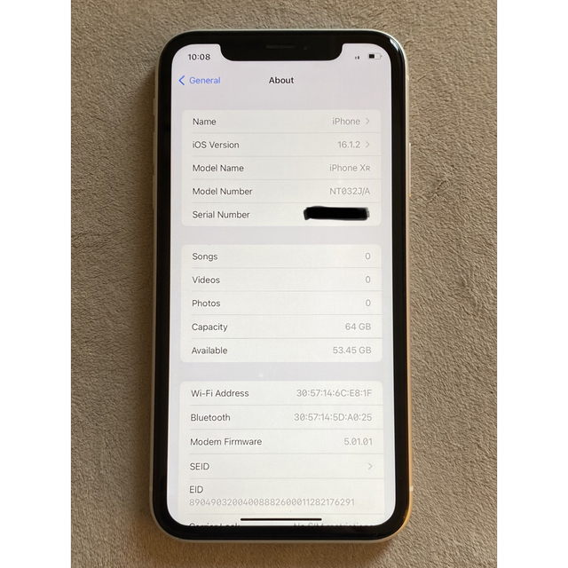 iPhone XR White 64 GB SIMフリー