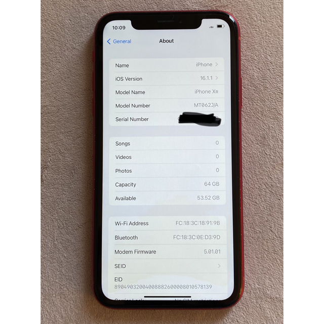 iPhone XR Red 64GB SIMフリー