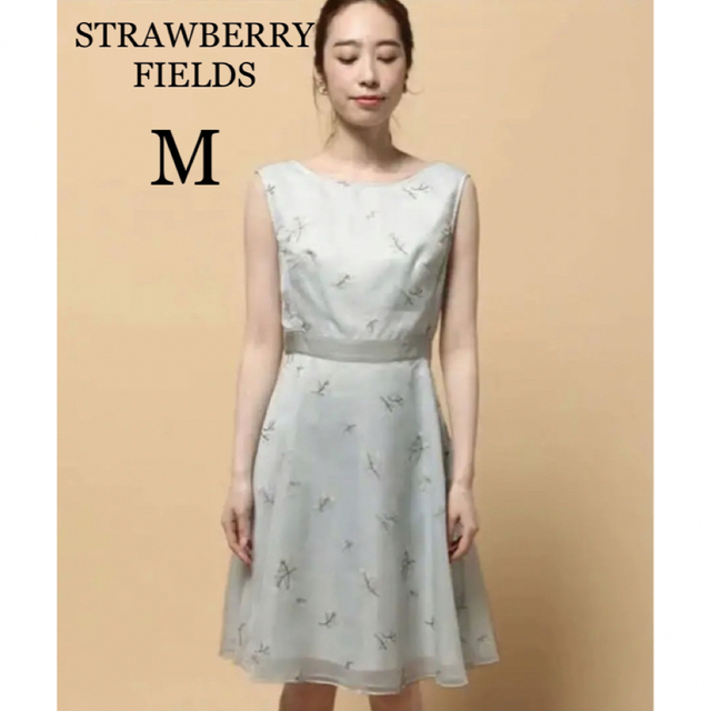 STRAWBERRY-FIELDS(ストロベリーフィールズ)のSTRAWBERRY-FIELDSエアリーカーネーションワンピース　M レディースのフォーマル/ドレス(ミディアムドレス)の商品写真