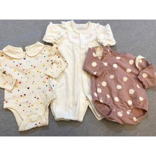 ベビーギャップ(babyGAP)の50~70 ロンパース　3点まとめ売り(ロンパース)