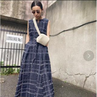 アメリヴィンテージ(Ameri VINTAGE)のAmeri VINTAGE / NEEDLE CHECK DRESS(ロングワンピース/マキシワンピース)