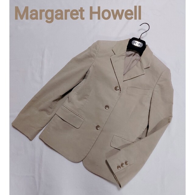 MARGARET HOWELL(マーガレットハウエル)の美品☆マーガレットハウエル テーラードジャケット Mサイズ相当 ベージュ レディースのジャケット/アウター(テーラードジャケット)の商品写真