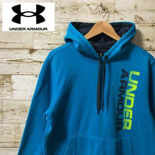 アンダーアーマー(UNDER ARMOUR)のアンダーアーマー　パーカー　ブルー　プリントロゴ(パーカー)