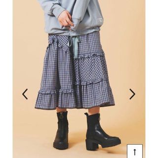 ミルクフェド(MILKFED.)の【MILKFED.】PLAID TIERED SKIRT〈FREE SIZE〉(ロングスカート)