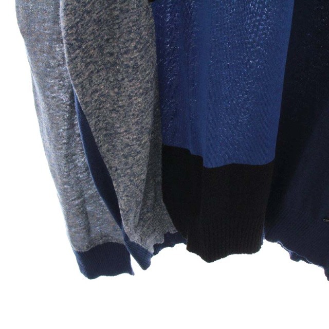 DIESEL(ディーゼル)のDIESEL ニット セーター 薄手 クルーネック 麻混 リネン混 XL 紺 メンズのトップス(ニット/セーター)の商品写真