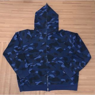 ☆激レア☆ APE ブルー カモ パーカー XL kaws シャーク-