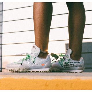 NIKE - NIKE WMNS WAFFLE RACER/OW OFF-WHITE 23.5の通販 ...