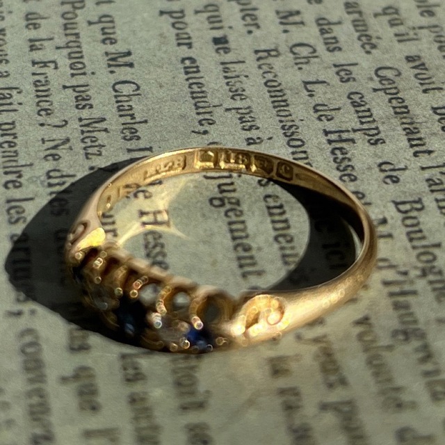 激レア 英国 イギリス アンティーク 18ct 18金 ジプシーリング