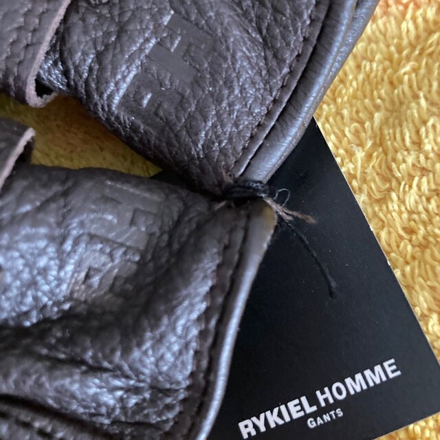 RYKIEL HOMME(リキエルオム)のリキエルオム 暖か裏起毛鹿革手袋 ブラウンrツィード メンズのファッション小物(手袋)の商品写真