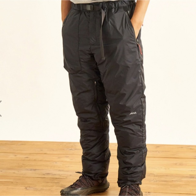 NANGA(ナンガ)のナンガ NANGA オーロラ ダウン パンツ ブラック　XL 日本製 メンズのパンツ(その他)の商品写真