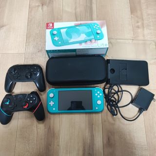 ニンテンドースイッチ(Nintendo Switch)のNintendo Switch ライト　ターコイズ　＋他(携帯用ゲーム機本体)