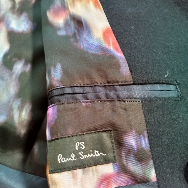 Paul Smith(ポールスミス)のPS Paul Smith ピーコート　裏地花柄　カシミヤ混　XL メンズのジャケット/アウター(ピーコート)の商品写真