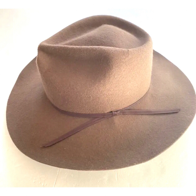 ヴィンテージ Fedora ウールフェルト 中折れ帽 ハット Lサイズ お