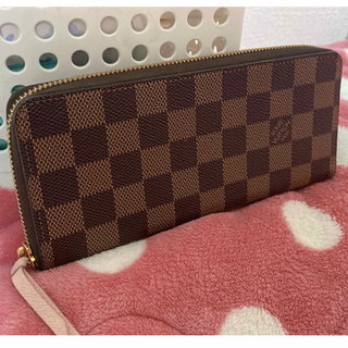 ルイヴィトン(LOUIS VUITTON)の👛♥️ LOUIS VUITTONダミエ クレマンス ローズバレリーヌ 長財布(財布)