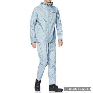 チャンピオン(Champion)のチャンピオン 雨具 カッパ L グレー C8-SSW03 撥水 ナイロン 上下(レインコート)